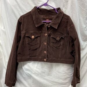 Zanadi jeans Corduroy cropped button down jackets ladies sz 22